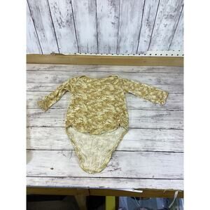 The woods Kate Quinn yellow LongSleeve Palm Print Bodysuit Size 18-24 Months
